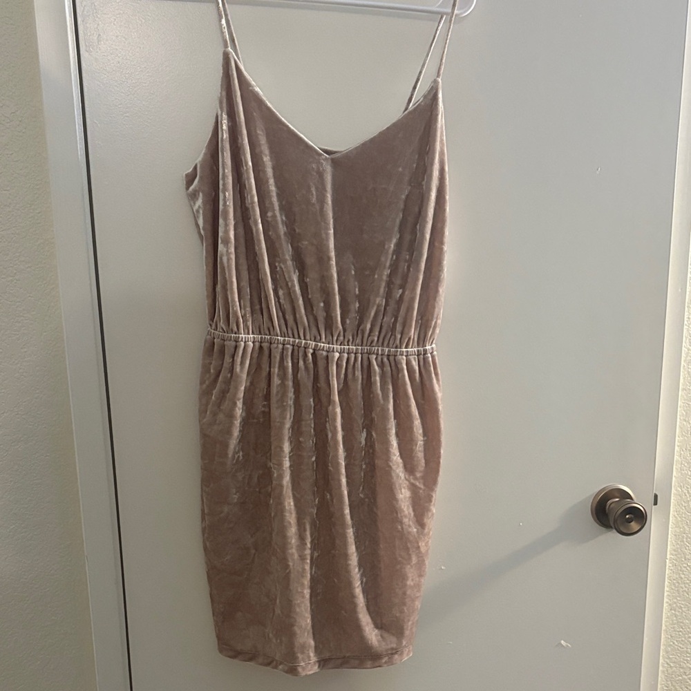 Forever 21 Beige Velvet Dress